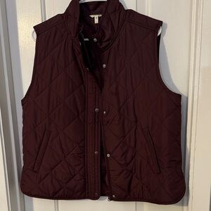 Maurices Burgundy Quilted Vest